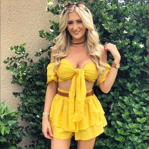 Beginning Boutique Pharaoh Two Piece Set Yellow